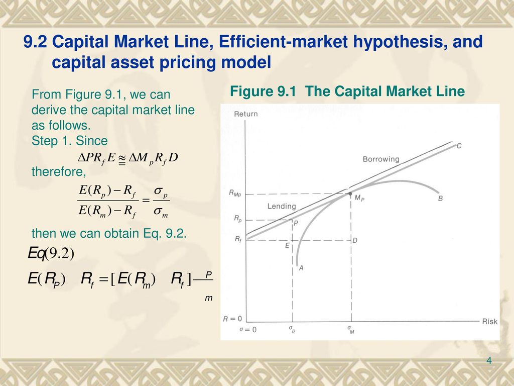 sharpe lintner capital asset pricing model